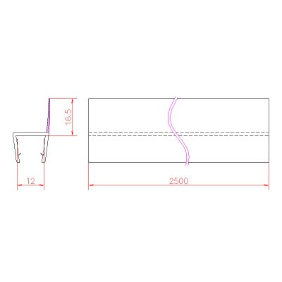 画像3: エッジシール OT-H620N／ガラス厚１２ｍｍ、１０mm、８mm用／長さ：２．５m×２本