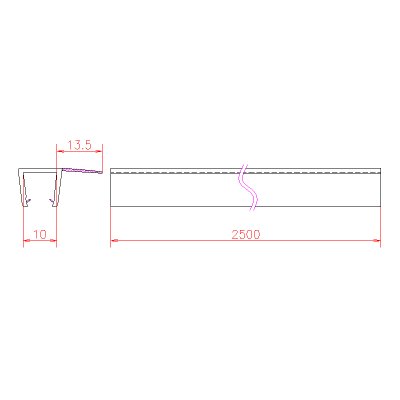 画像3: エッジシール OT-H630N／ガラス厚１０mm、８mm用／長さ：２．５m×２本