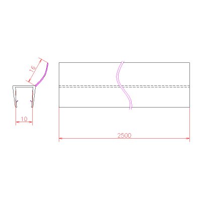 画像3: エッジシール OT-H670N／ガラス厚１０mm、８mm用／長さ：２.５m×２本